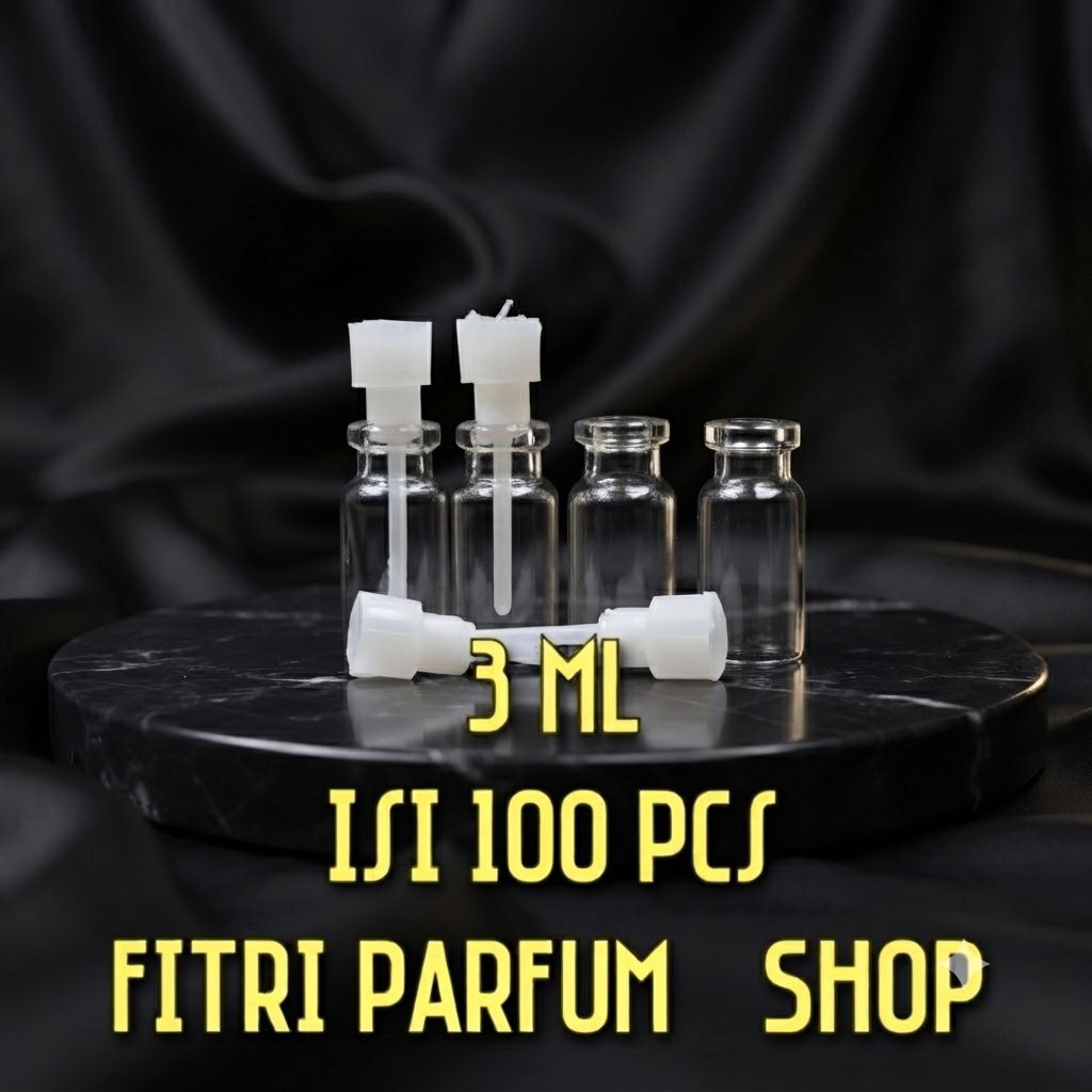 Botol parfum botol tester botol vial 3ml 3 ml 3cc isi 100pcs
