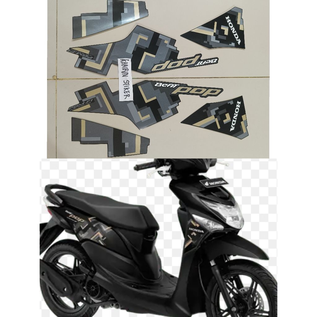 striping stiker original polet Lisebody beat pop hitam ful 2018 2019 original