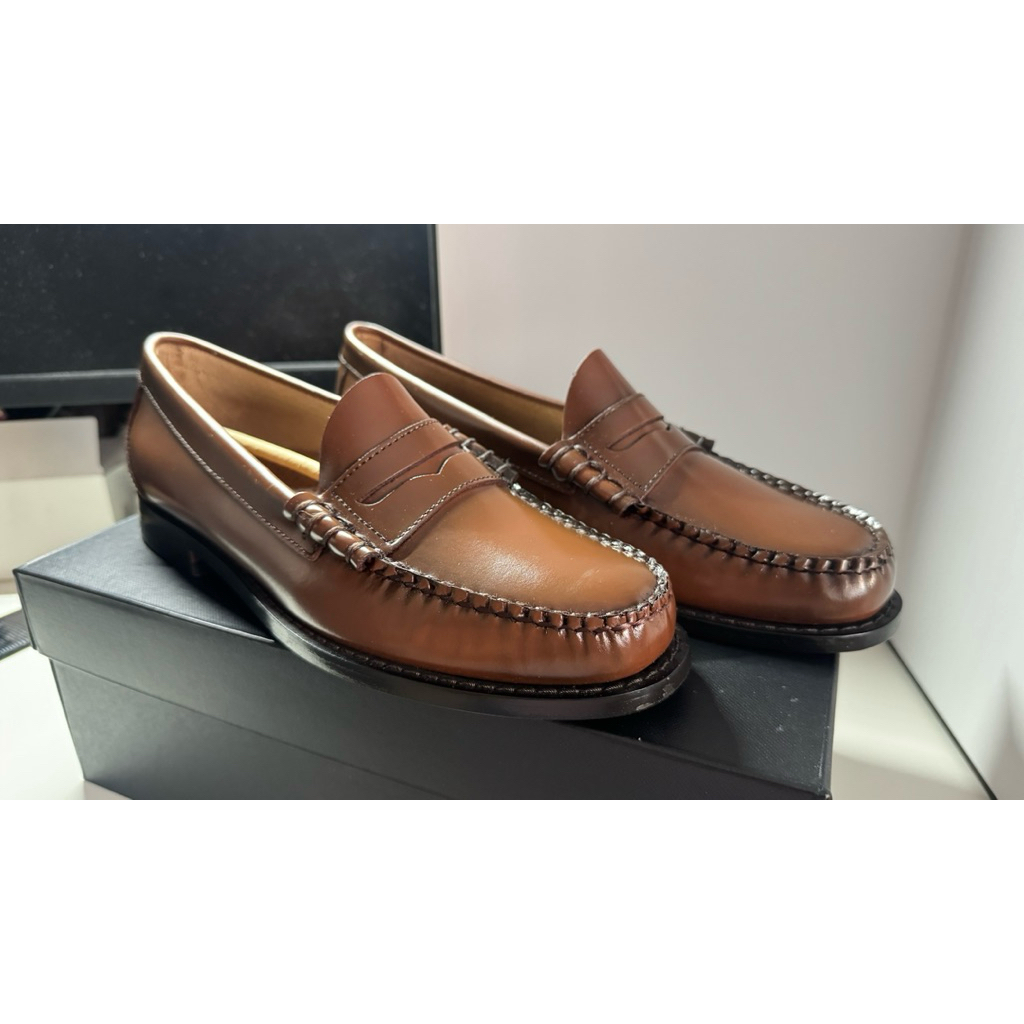 Loafers GH BASS Larson Weejuns Brown Size US 8.5 Original Genuine Leather Like new not Alden Haruta 