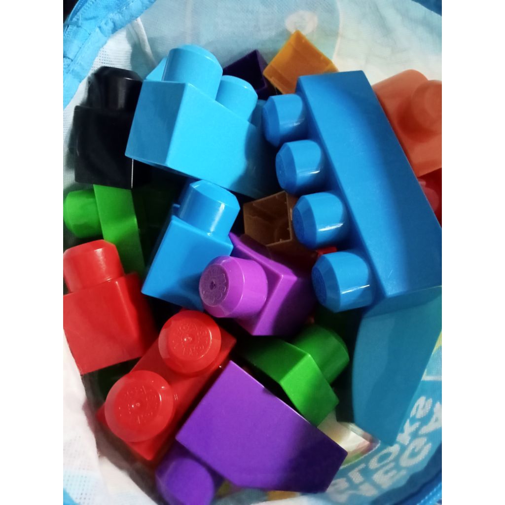 PRELOVED MEGA BLOKS karung Mega blok set mainan balok susun anak