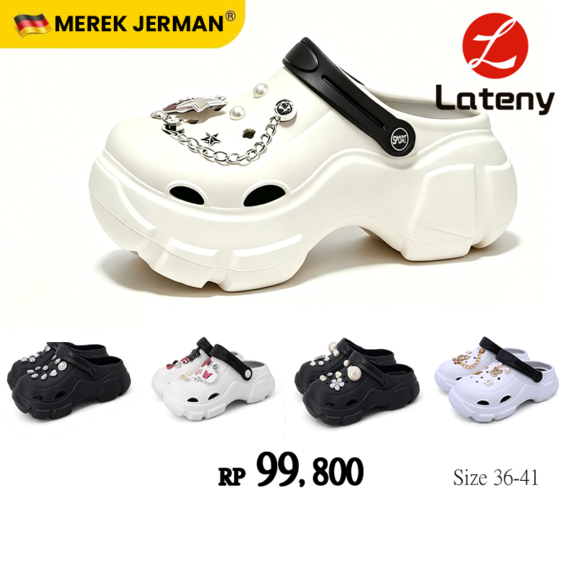Lateny Sandal Baim EVA Rubber Wanita Import Fuji Bahan Sandal Rubber