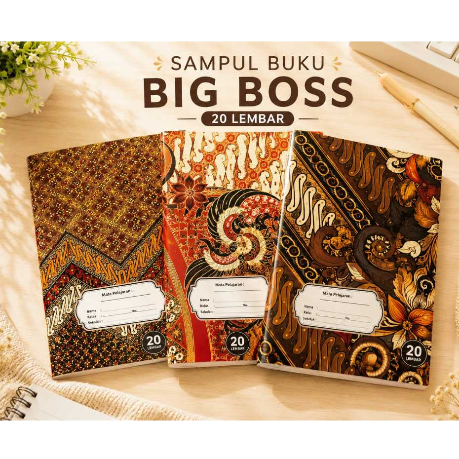 SAMPUL BUKU TULIS BIGBOSS BOXY BATIK ISI 20 LEMBAR SAMPUL BUKU BATIK BIG BOSS