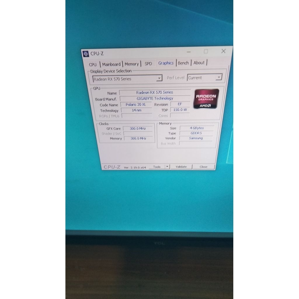 GIGABYTE RX 570 4GB DDR5 SECOND NORMAL