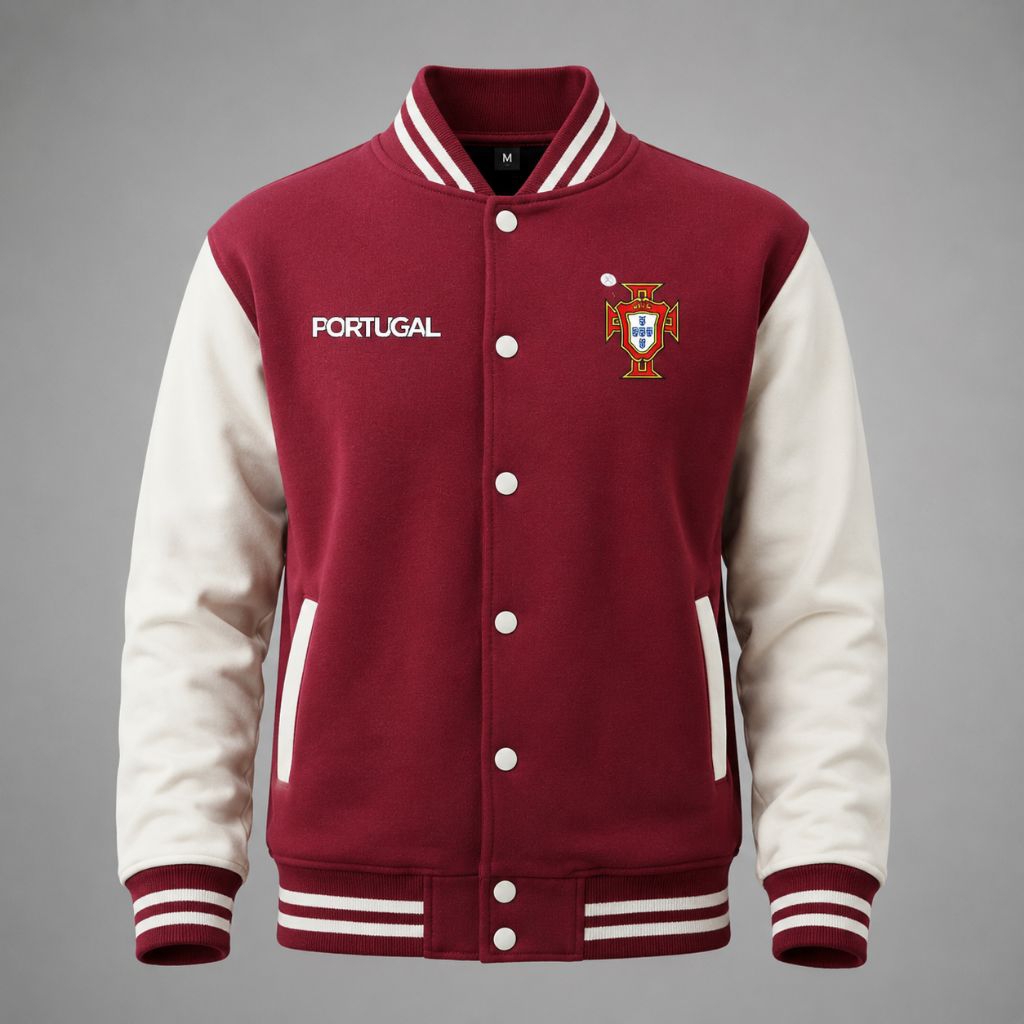 Jaket Varsity  Timnas Portugal terbaru - Jaket sablon Portugal Uniseks