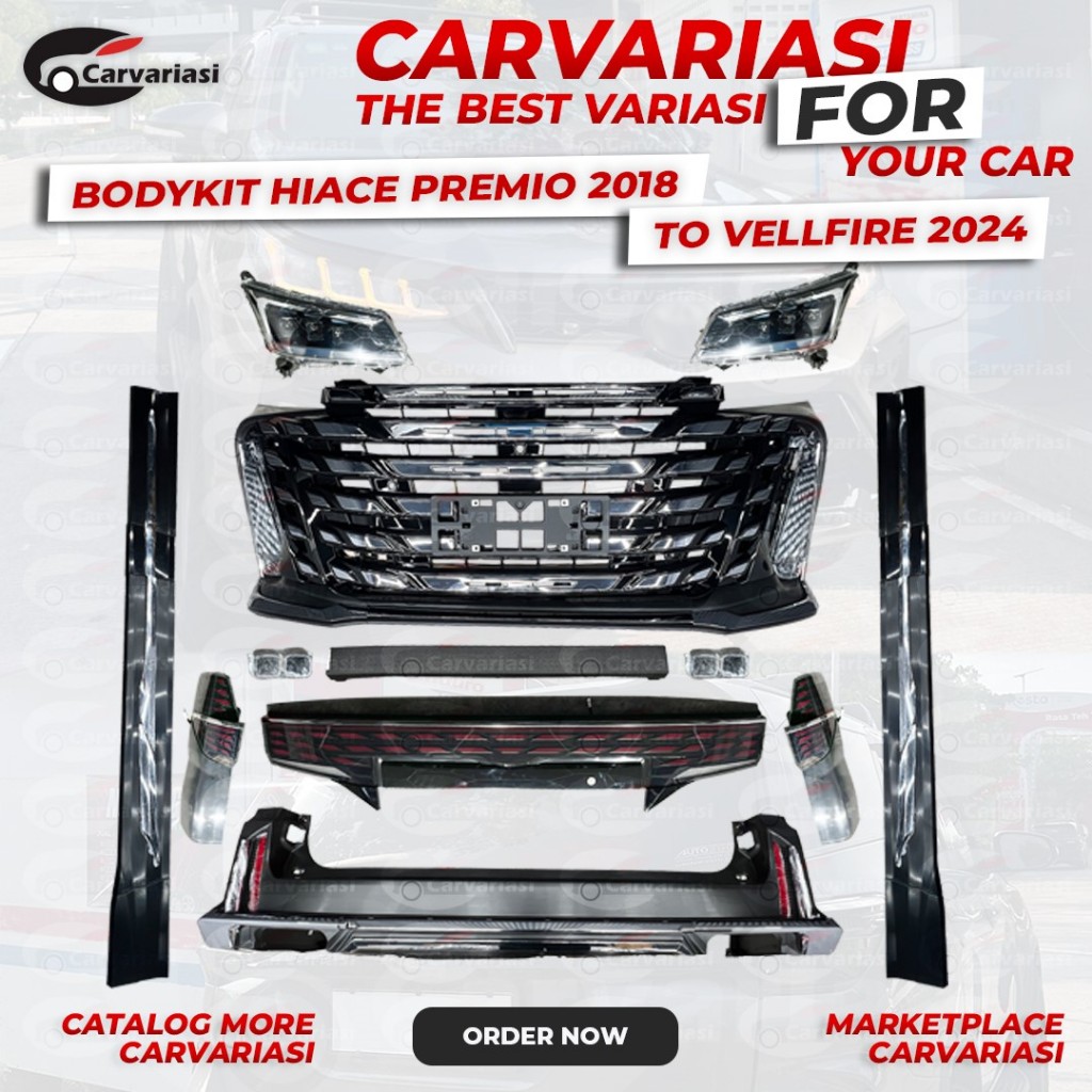 Bodykit Hiace Premio Upgrade Vellfire 2024 Upgrade Hiace ke Vellfire 2024 ANH 40