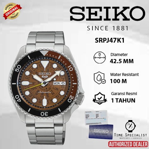 Jam Tangan Pria Seiko 5 SRPJ47 Original Garansi Resmi 1 Tahun