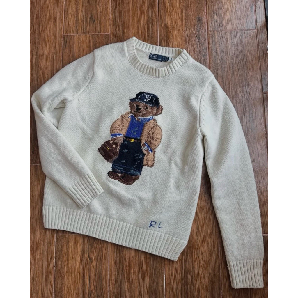 preloved polo ralph lauren knit sweater bear