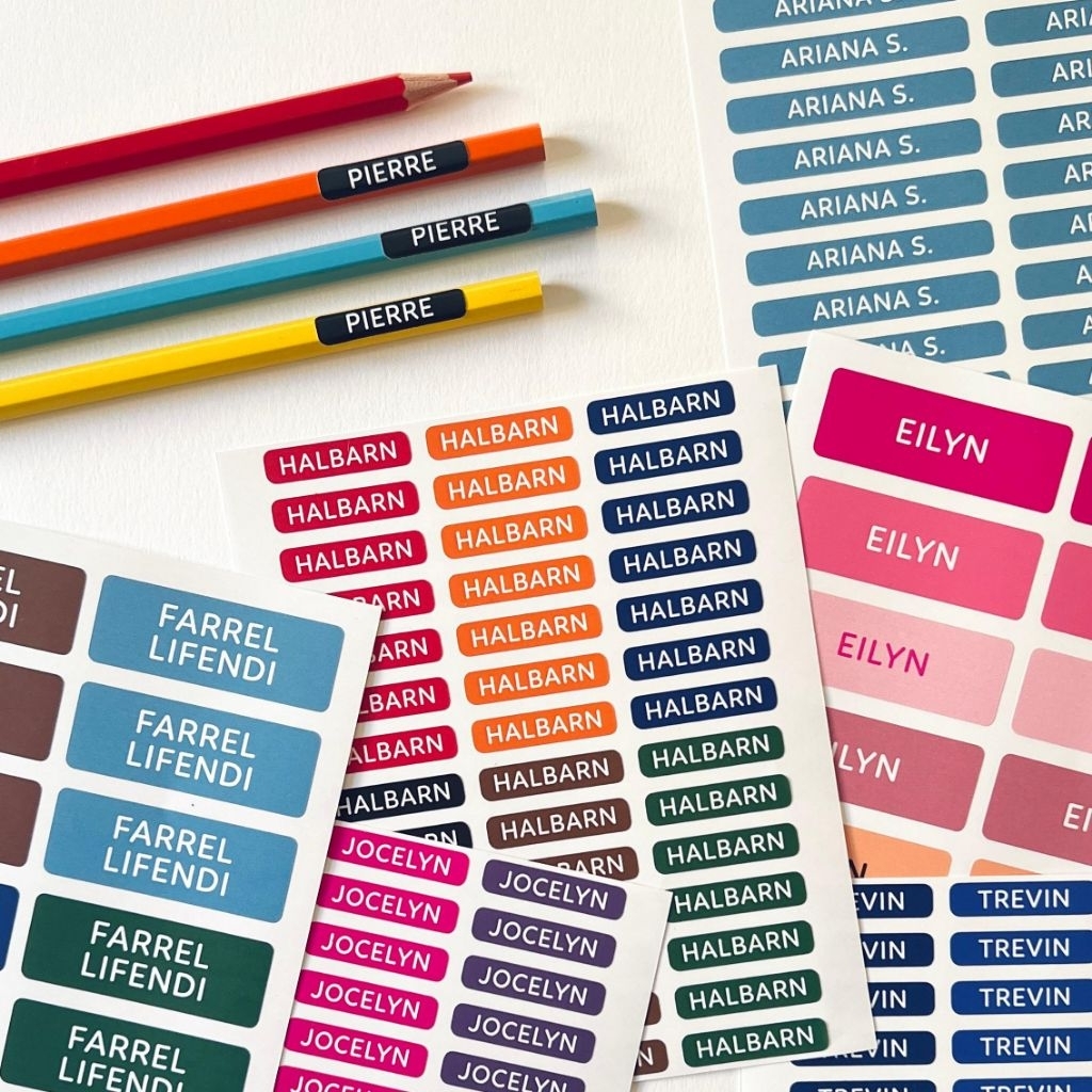 Custom Sticker / Stiker Nama Anak Custom / Stiker Pensil