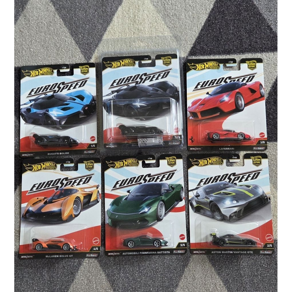 [CHASE] Hot Wheels Premium 1 SET EURO SPEED Include CHASE - Original Mattel
