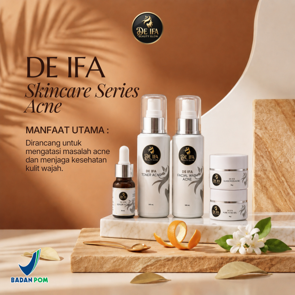 DE IFA - PAKETAN SKINCARE SERIES ACNE BPOM Untuk Jerawat dan Bekas Jerawat Perawatan Kulit Wajah