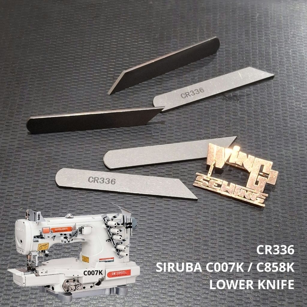CR336 SIRUBA C007K PISAU BAWAH LEBAR OVERDECK Mesin Jahit Kam Kepala Kecil C007 C858K 100304