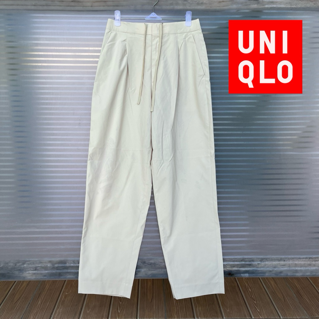 Uniqlo X Theory Baggy Pants Outdoor Cream