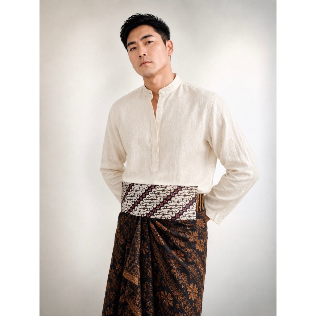 KOINOBORI Infinity Parang Viraja Batik X Lurik Obi Ikat Pinggang Pria / Unisex