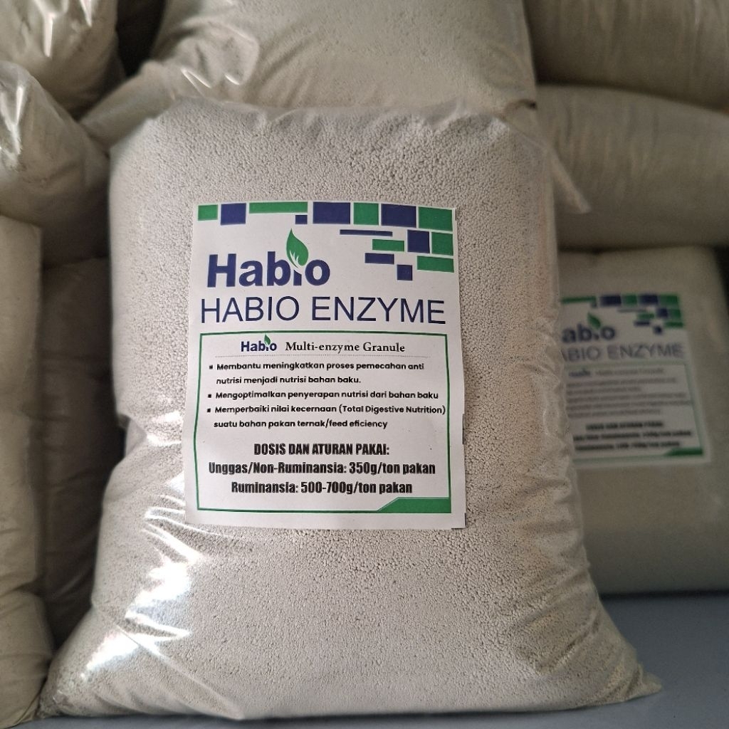 HABIO MULTYENZYME GRANULE 25 KG enzyme lengkap untuk ternak