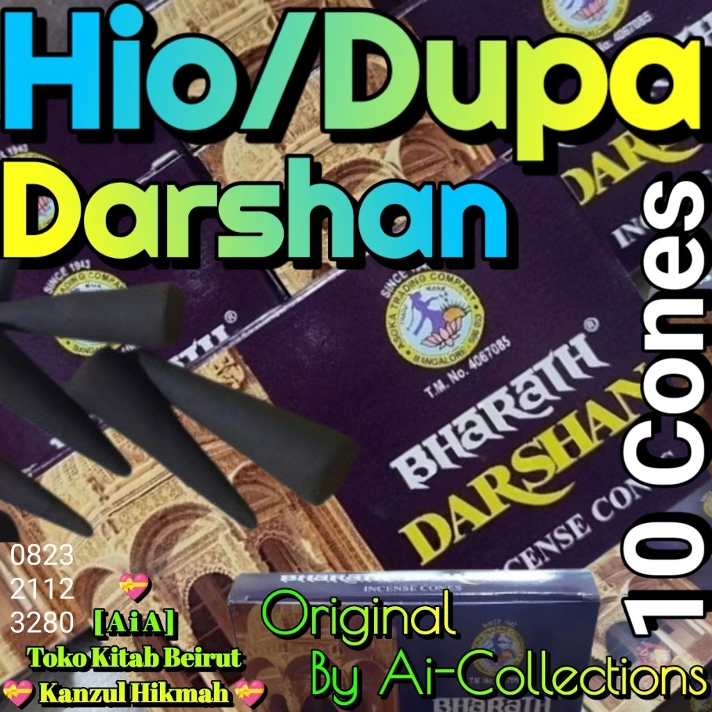 Ai-Kh9dic10 > Hio Dupa Bharath Darshan India Incense Cones Dupa Tumpeng Dupa Kerucut Ori Ddi Dic Dic