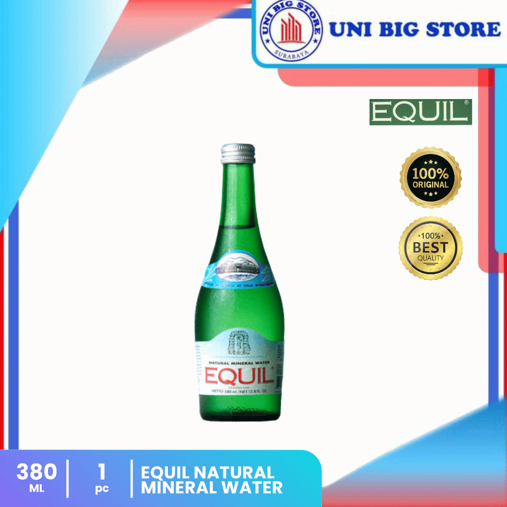 Equil Natural Mineral Water 380 ml Air Mineral Alami Kemasan Botol Kaca ECER