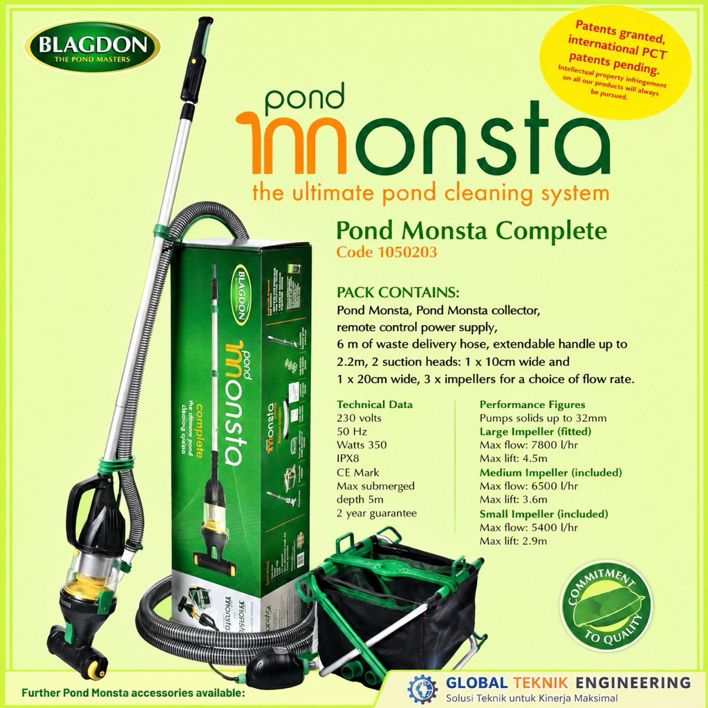 Vacuum Pump Pembersih Kolam Ikan Dan Kolam Renang Blagdon Vacum Portable