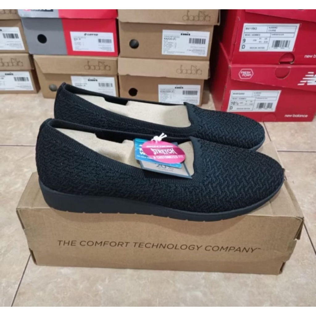 [Q] Sepatu Kerja Skechers Cleo Flex “Hitam”