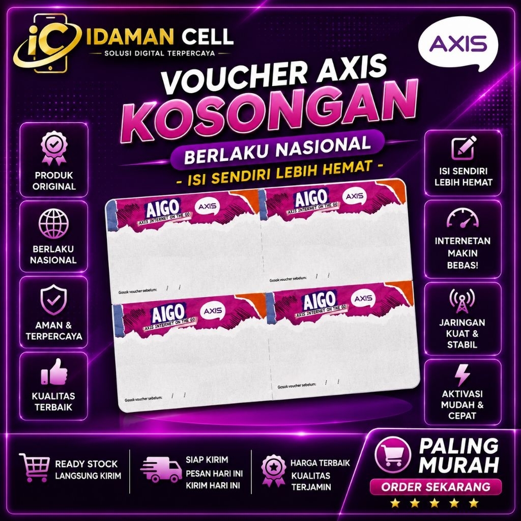 Vocher AXIS Kosong ZERO / Voucher Kosong AXIS AIGO Expired 2028