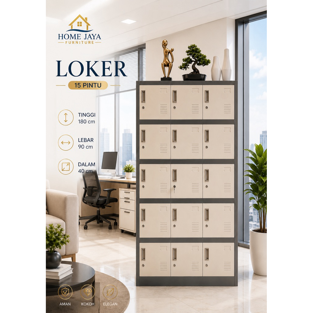 LOKER 15 PINTU