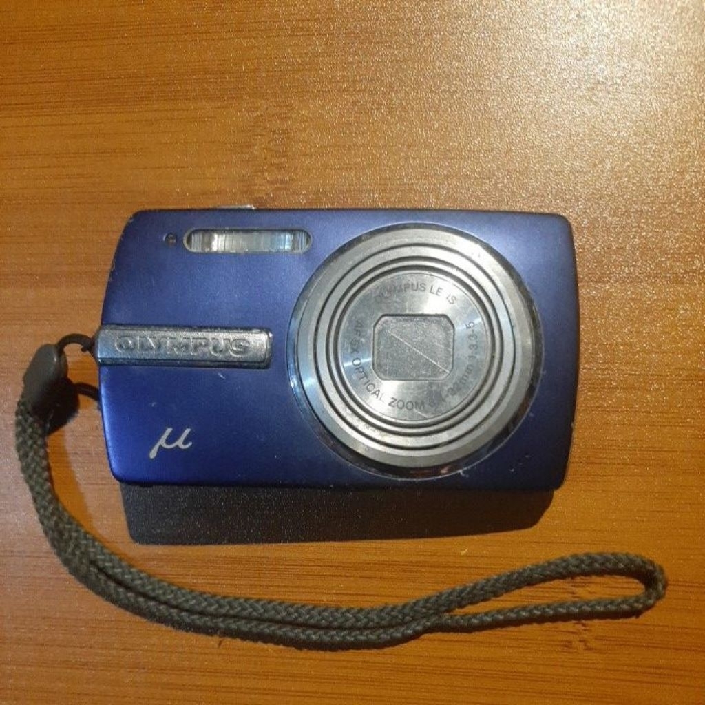 Kamera Digital Pocket Vintage Olympus (Mju) Series - Blue Metallic