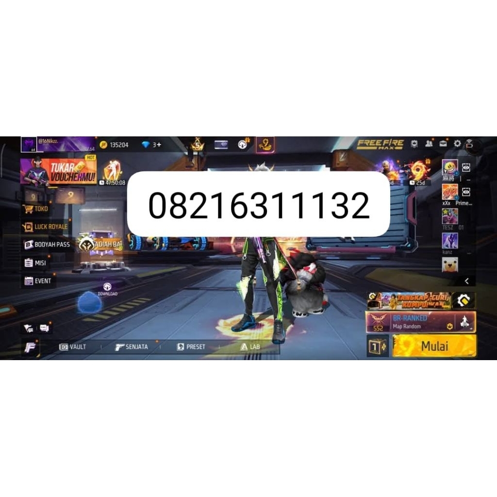 cod akun ff