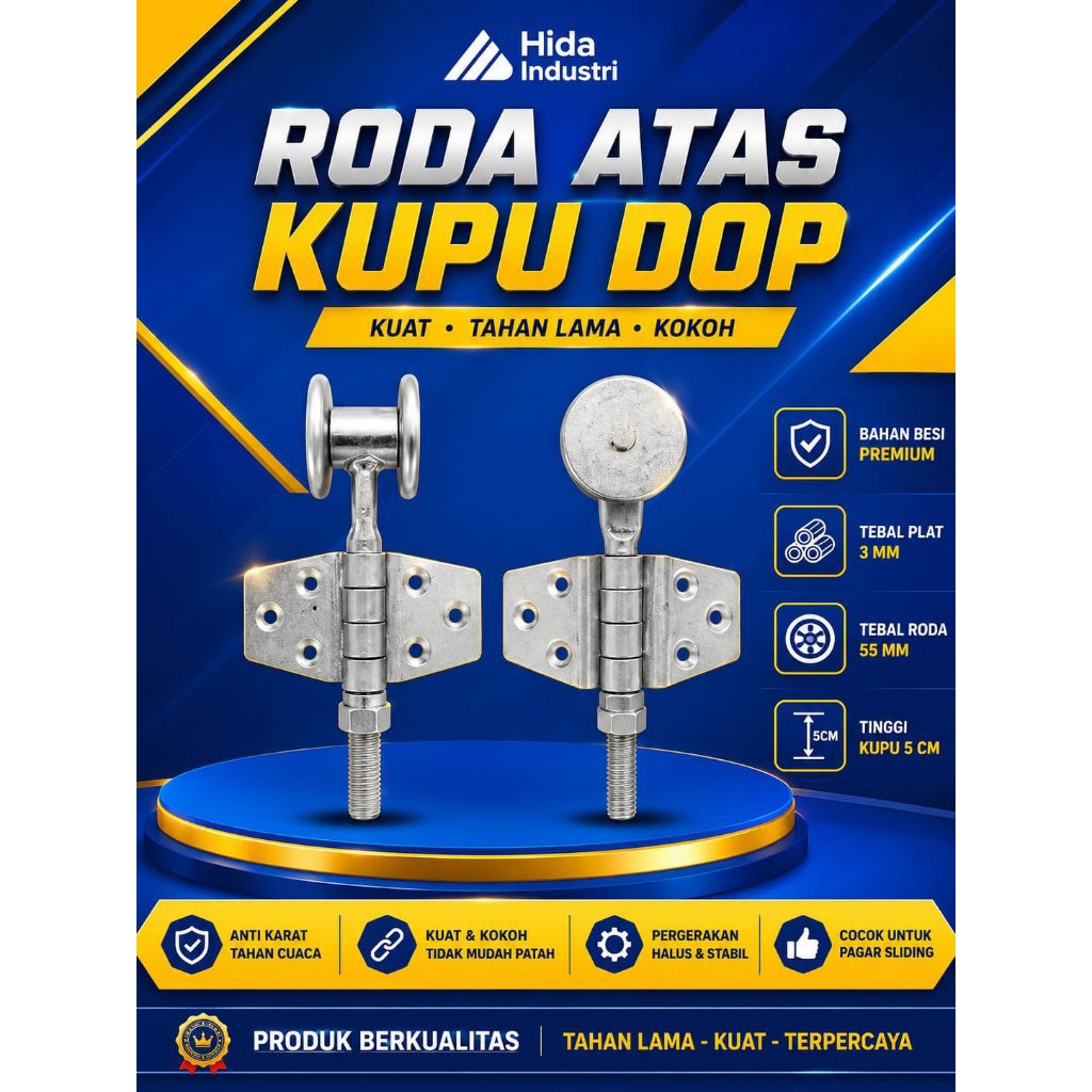 Roda Atas Henderson Kupu Dop Untuk Pintu Henderson | Komponen Pintu Henderson