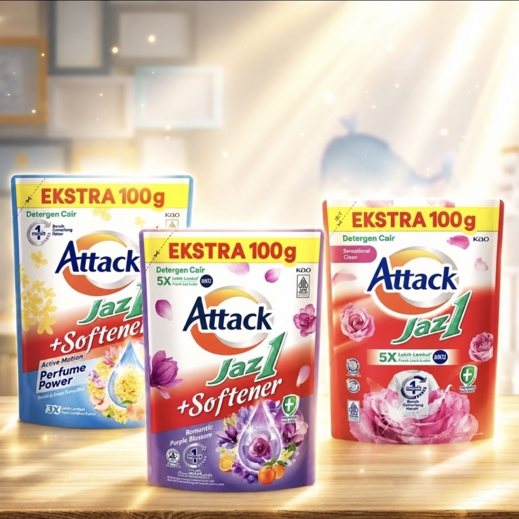Attack Jaz1 1200g, Attack Detergen Cair Jaz1 1200ml