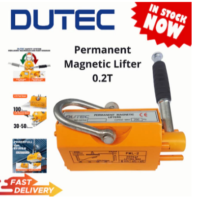 DUTEC Permanent Magnetic Lifter 200KG Magnet Angkat Plat Besi Manual Heavy Duty Lifting Magnet Penga