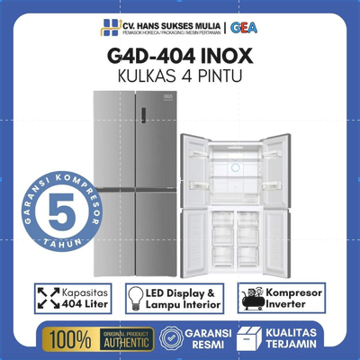 GEA KULKAS 4 PINTU INOX / KULKAS (GEA) G4D-404 R INOX