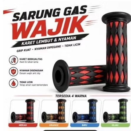 Handfat Motor Sarung gas Motor universal model Wajik Karet Lembut semua Motor Bisa Pakai Matic vario