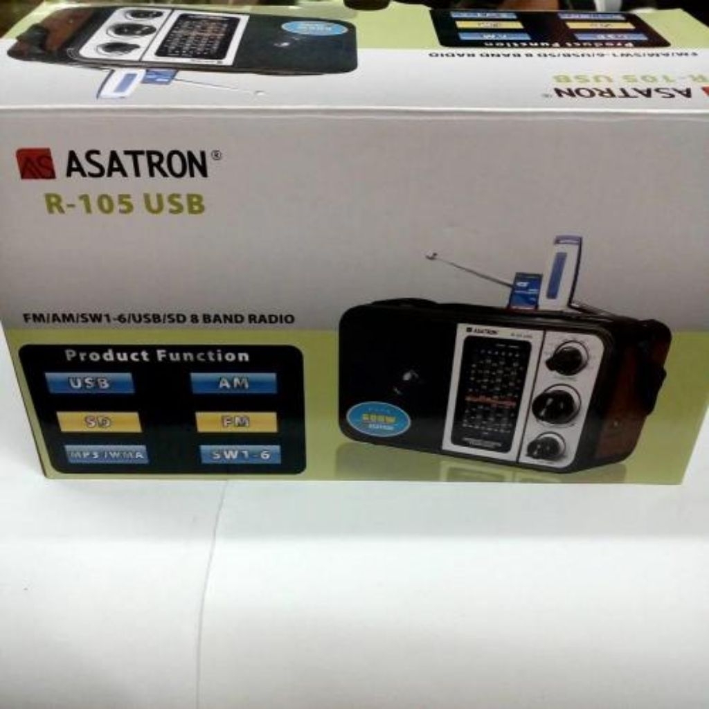 Radio Asatron R-105 USB/SD-AM/FM/SW 1-6 Radio