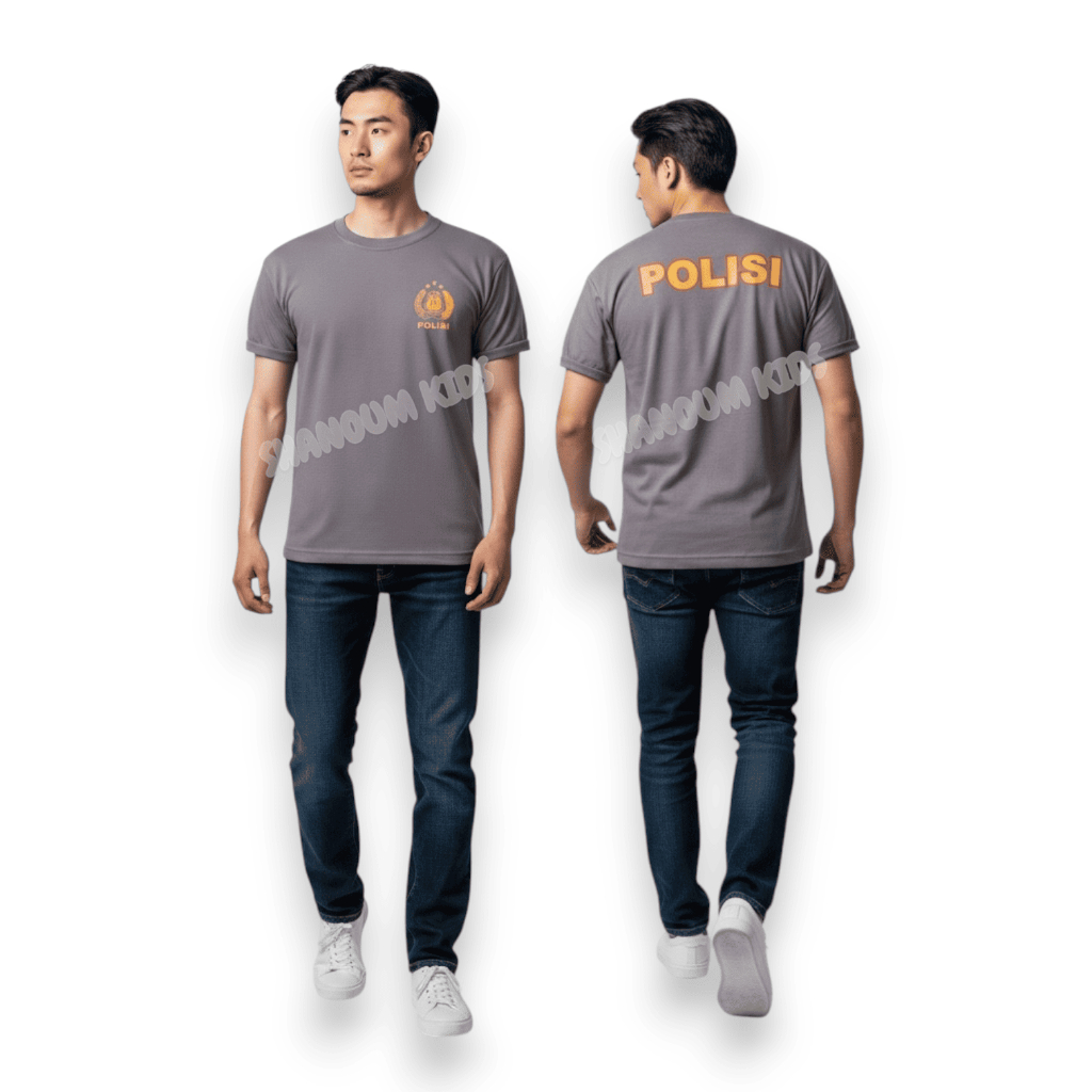 Kaos Dalaman Polisi Polri Coklat Kaos Dinas Polisi Kaos Polisi Daleman Coklat - KAOS PENDEK POLRI
