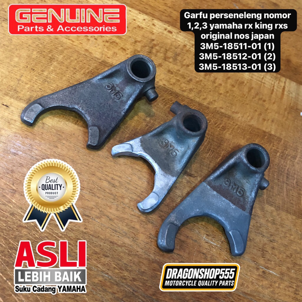GARFU PERSENELENG NOMOR 1 2 3 YAMAHA RX KING RXS ORIGINAL NOS JAPAN 3M5-185111-01 3M5-18512-01 3M5-1
