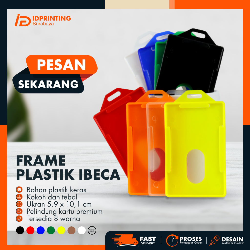 Frame STANDAR PLASTIK  Case ID Card Tempat Card Holder ID Card Plastik