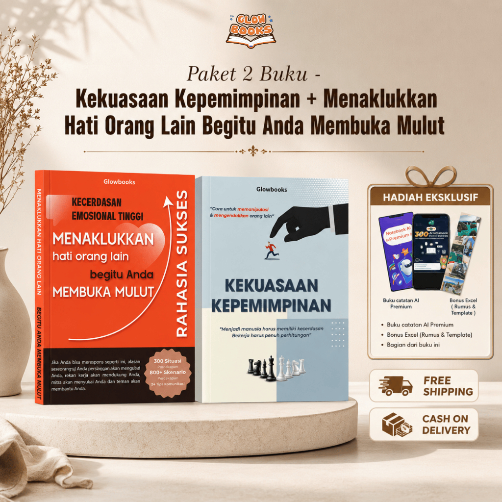 Paket 2 Buku - Kekuasaan Kepemimpinan  + Menaklukkan Hati Orang Lain Begitu Anda Membuka Mulut - Glo