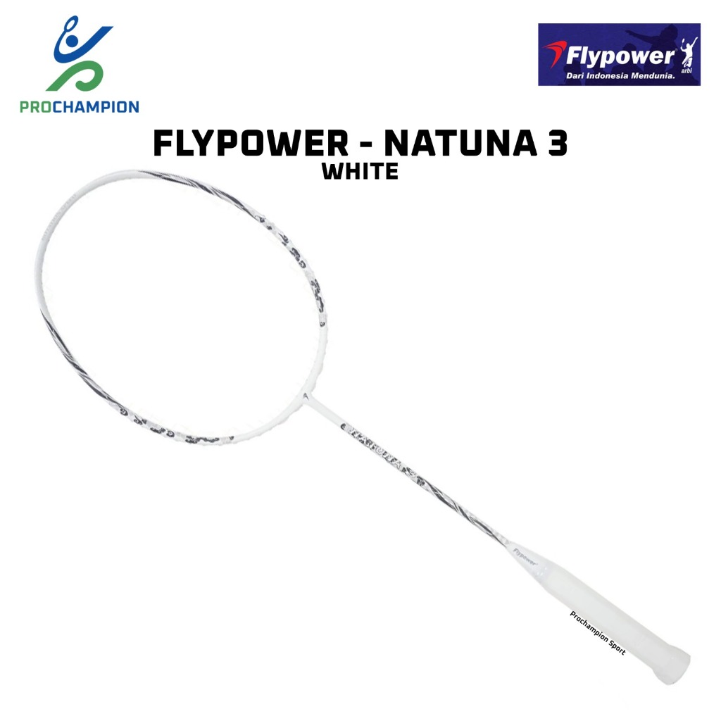 Raket Badminton FLYPOWER Natuna 3 White