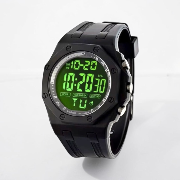 Jam tangan digital sport Lasika W-F7004, tahan air & dapat kotak.