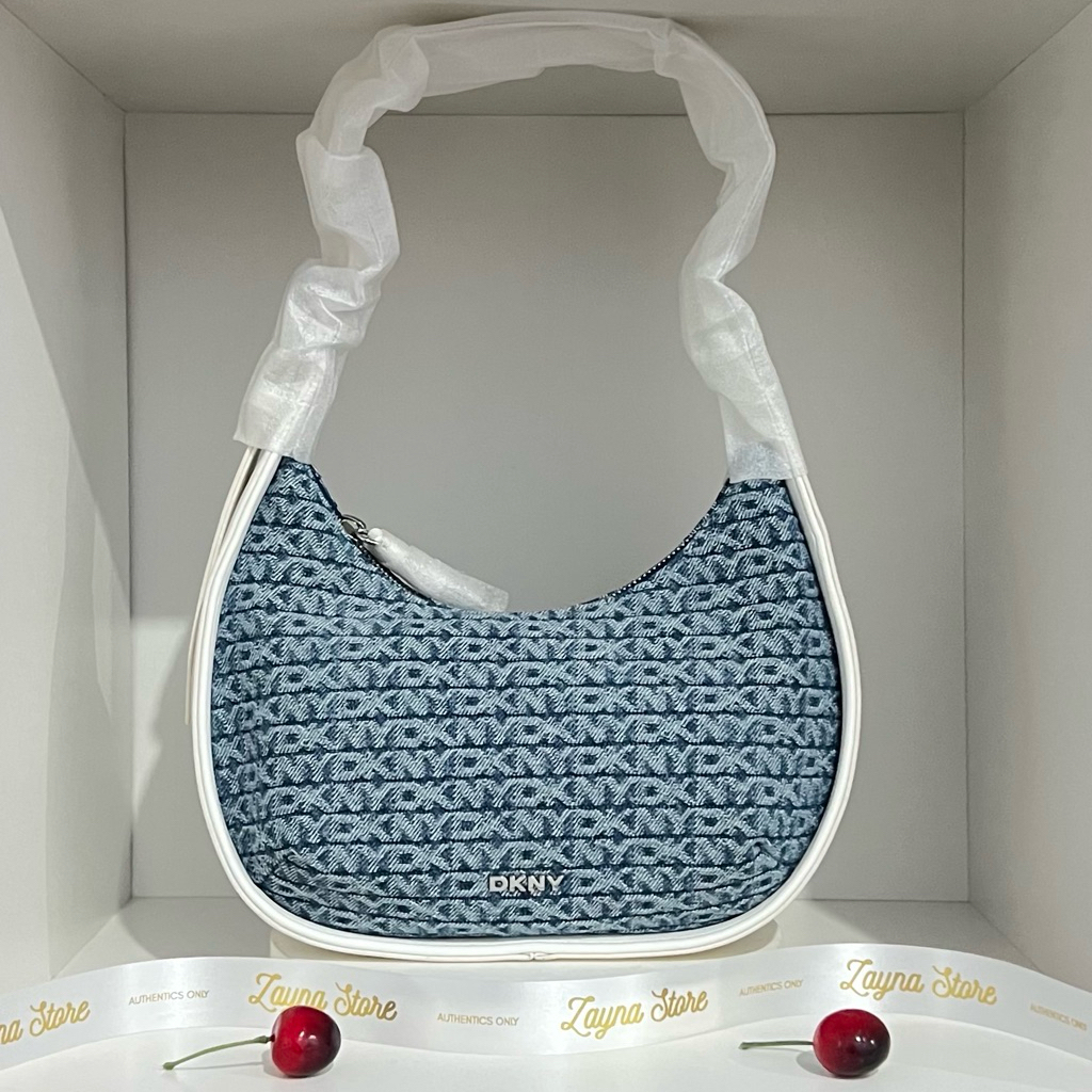 DKNY Thyme Shoulder Bag - Denim/White Logo Original