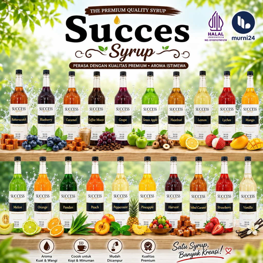 SYRUP SUCCES ALL VARIANT 780 ML SYRUP ES TEH SYRUP ES KOPI