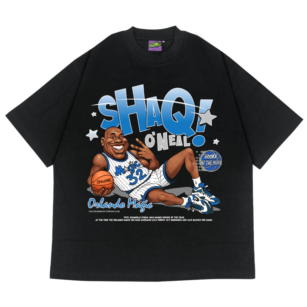 Shaq O'neil Orlando Magic Oversized Vintage T-Shirt – Black