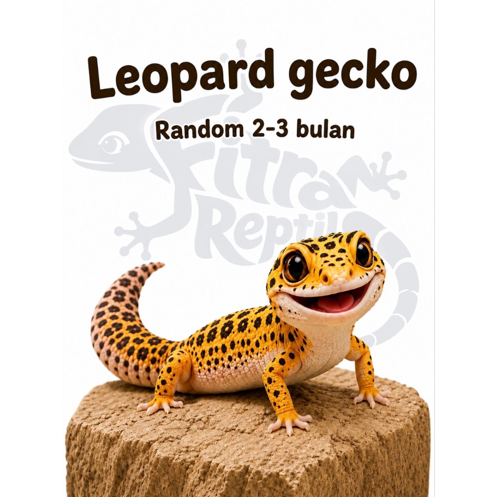 Murah mainan gecko leopard baby Random