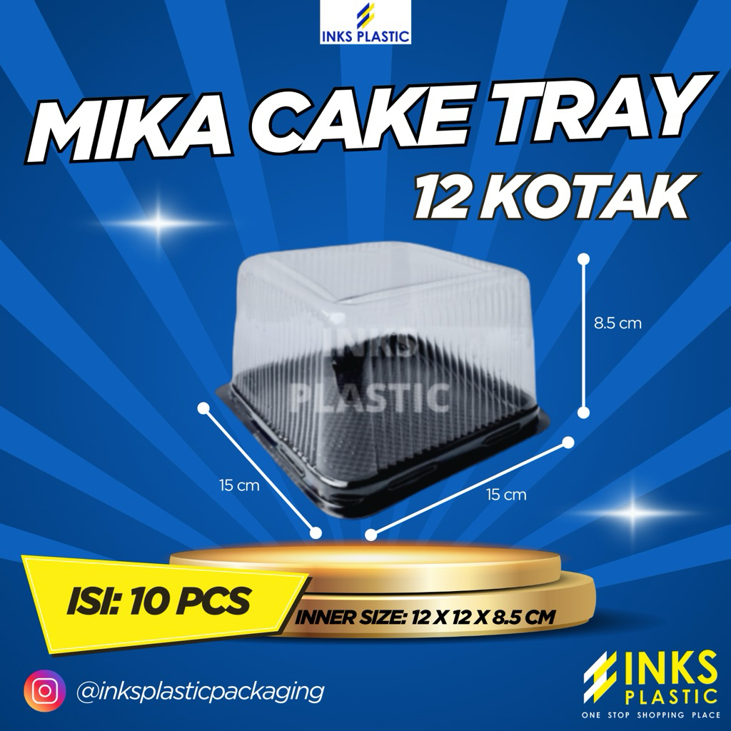 MIKA CT 120 KOTAK/MIKA CAKE TART KUE BOLU PUDING (10 PCS)