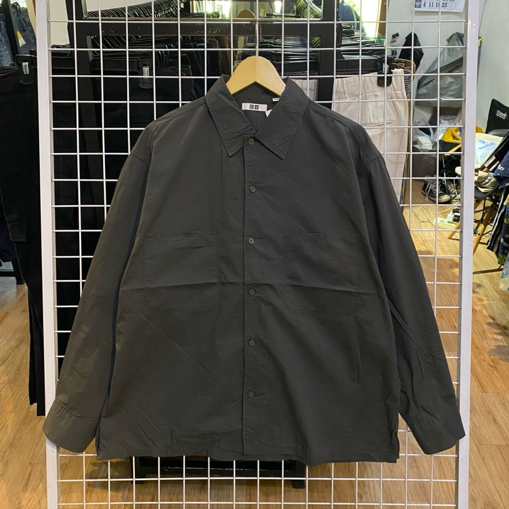 Uniqlo Lemaire Charcoal Ls Shirt. #Km2567