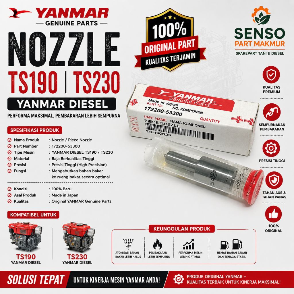 NOZZLE YANMAR TS190 TS230 YANMAR DIESEL