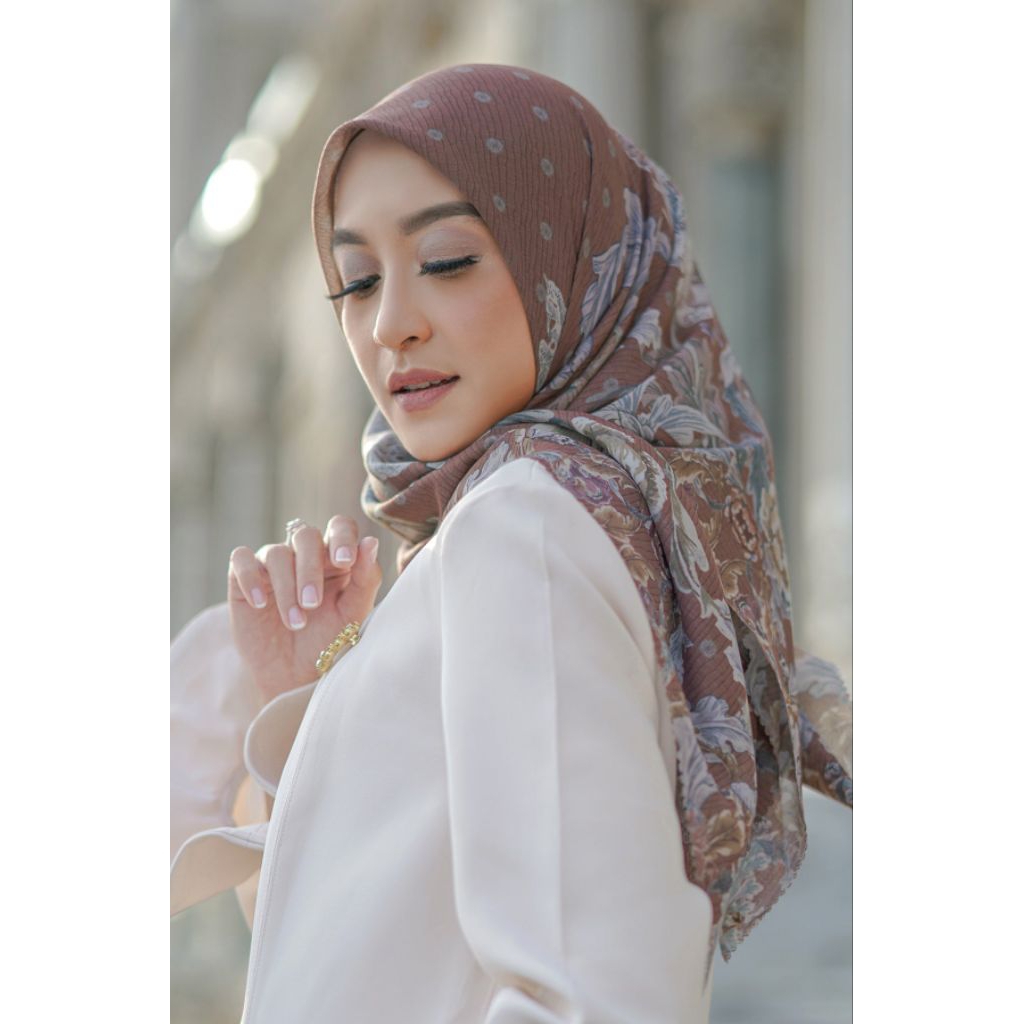 preloved buttonscarves Royale royal brown coklat