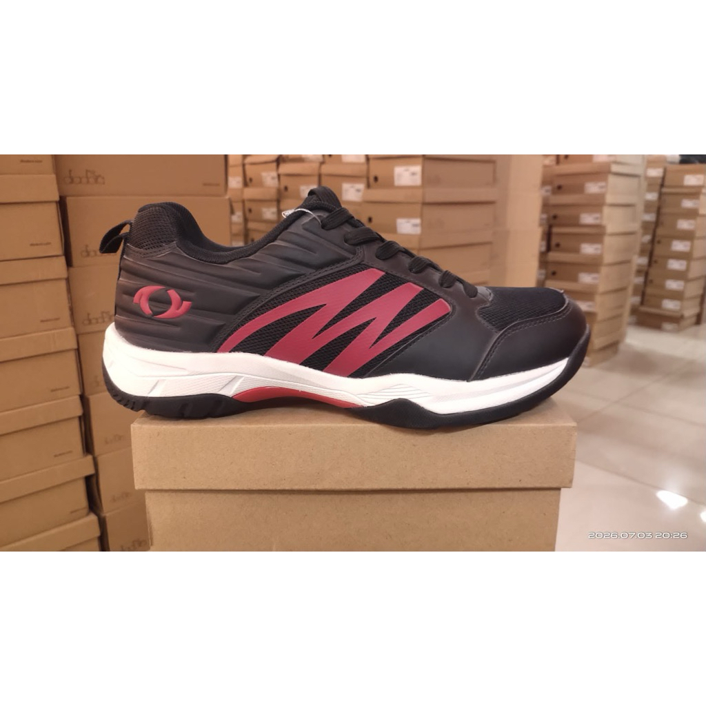 [K] Sepatu Badminton Astec Markzman “Black Red”