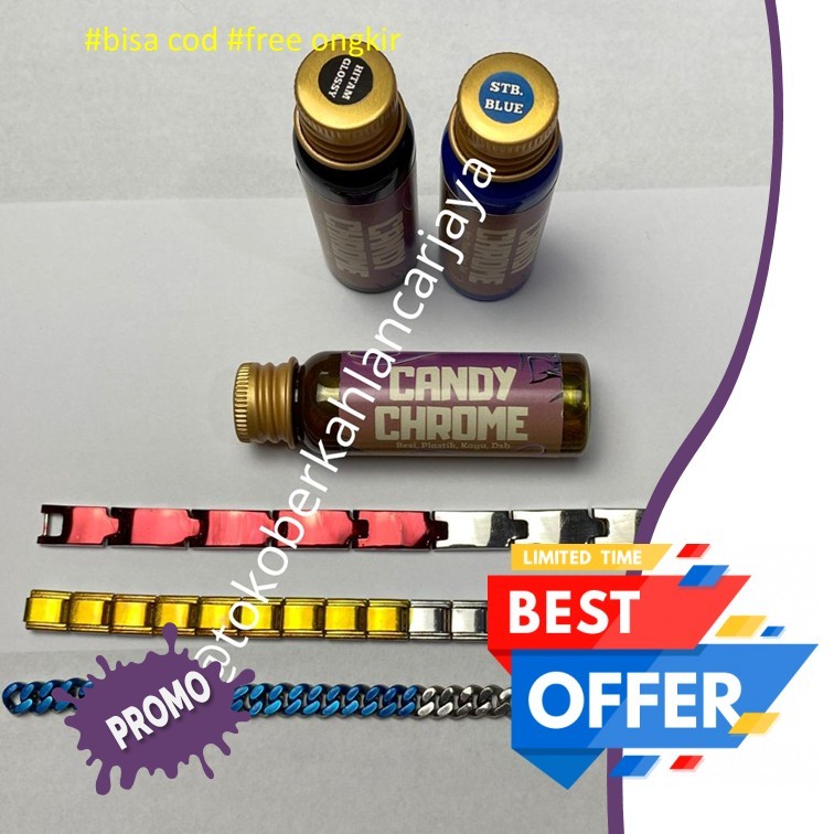 (OLES) 20 ML CAT CANDY CHROME PEWARNA LOGAM CANDY CHROME CAT OLES CANDY CHROME INSTAN