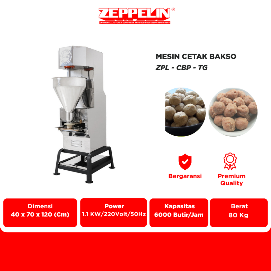 Zeppelin Mesin Cetak Bakso ZPL - CB - TG