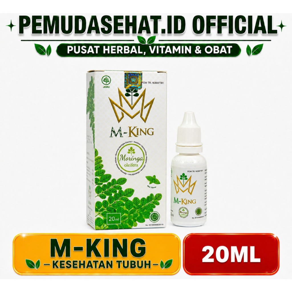 M-KING HERBAL jamu Tetes original - Obat Stroke, Diabetes, Gagal Ginjal, Kolesterol, Maag, Wasir,TBC